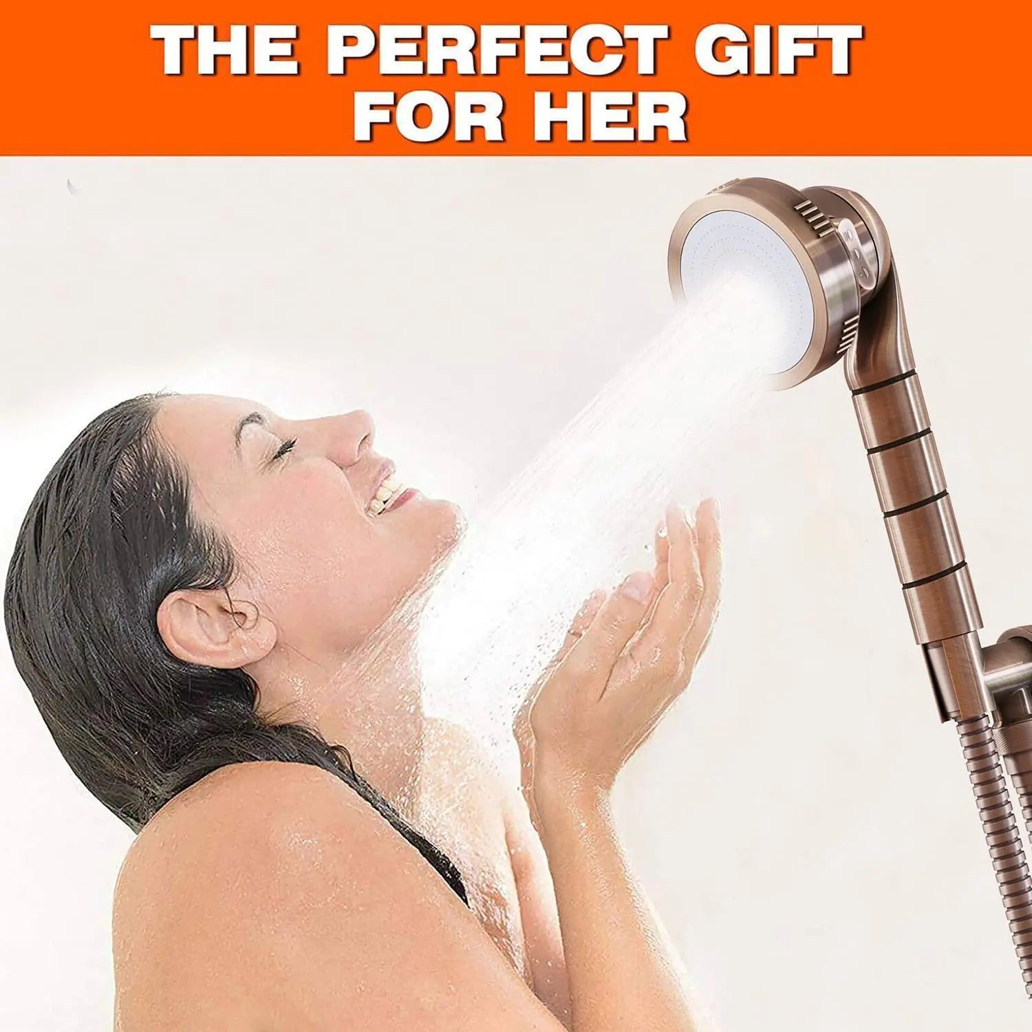 Filtered Shower Head with Handheld Hose Hard Water Softener
