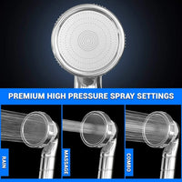 Luxury Filtered Shower Head with Handheld Hose Hard Water Softener